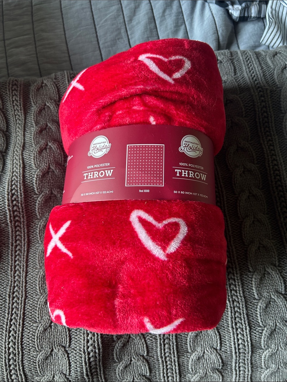 Valentines Fleece Holiday Throw